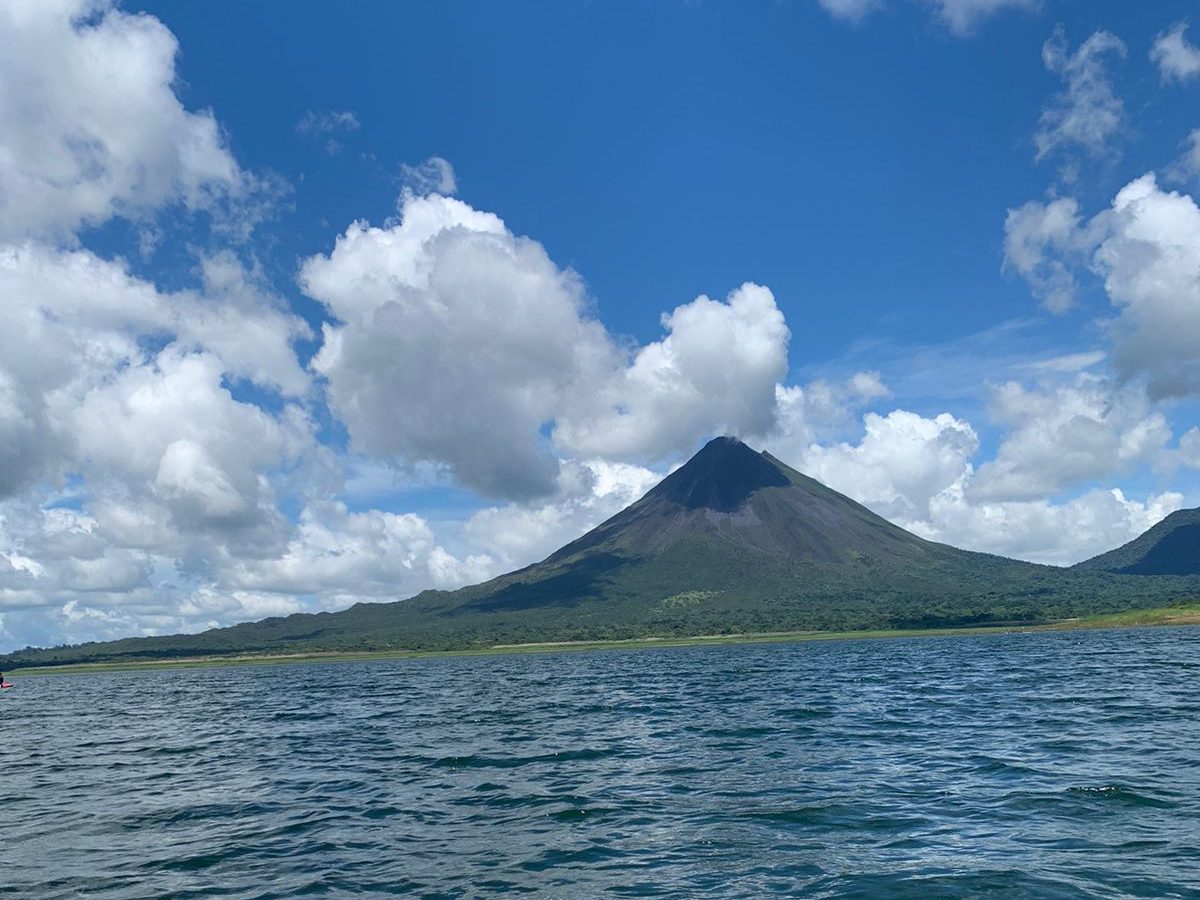 Arenal Volcano seen across Lake Arenal, Costa Rica