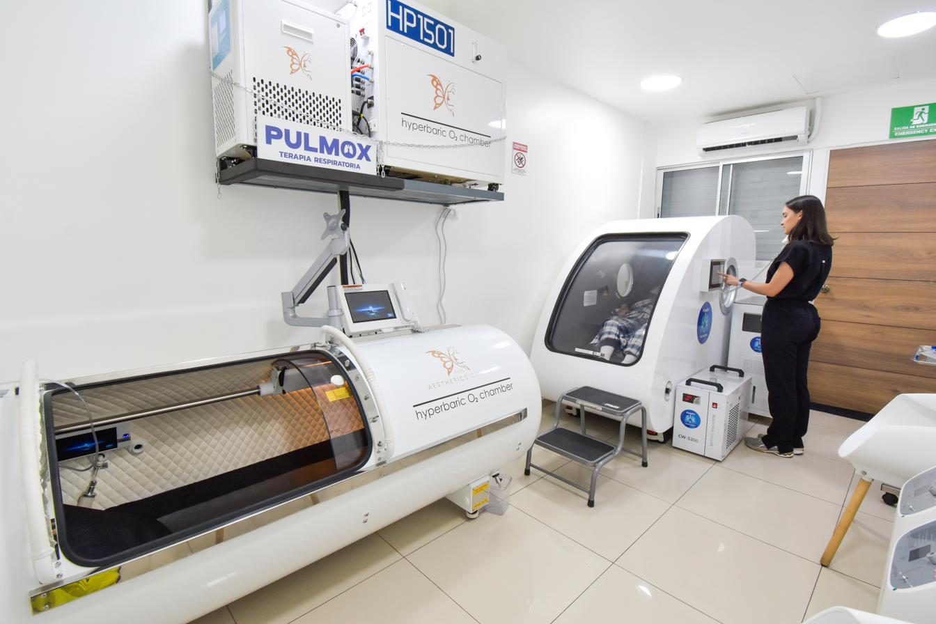 Hyperbaric oxygen therapy chamber at SELVA Longevity, Costa Rica